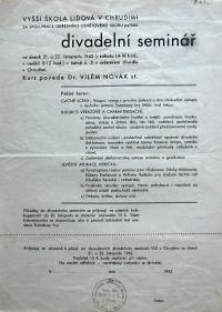 Horka, Čech, Divadelní seminář, 1942