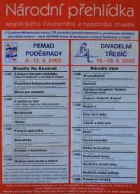 Poděbrady a Třebíč, CP FEMAD Poděbrady a Divadelní Třebíč, plakát 2002