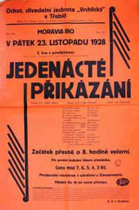 Třebíč, Vrchlický, Jedenácté přikázání - plakát, 1928