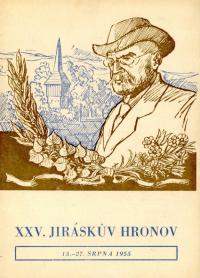 Hronov, CP 25. Jiráskův Hronov, programová brožura, 1955