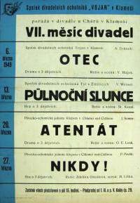 Klamoš, Vojan, VII. měsíc divadel - plakát, 1949