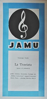 Brno, Svatoboj, Operní studio, La Traviata - program, 1963