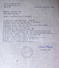 Sněžné,MOR, hlášení o divadelním sále, 1948