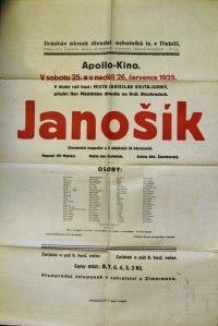 Třebíč, Jiráskův okrsek, Janošík - plakát, 1925