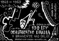 Brandýs nad Orlicí, 100 let ochotnického divadla , titulní strana publikace, 1963            