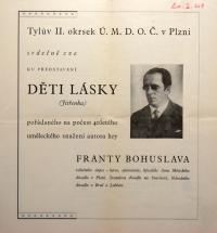 Plzeň, Tylův okrsek ÚDOČ, Děti lásky - plakát, 1941