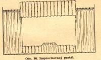 Cimler, František, Praktické jeviště, obr. 16, improvizovaný portál, 1946