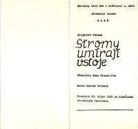 Klášterec nad Ohří, Klas, Stromy umírají vstoje - program, 1985
