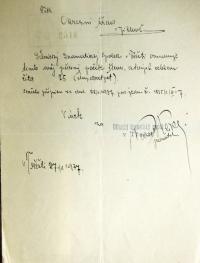 Třešť, Dělnický dramatický spolek, oznámení počtu členů, 1937