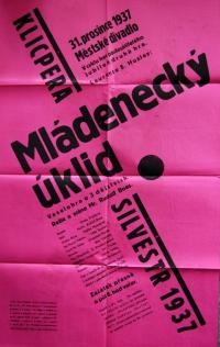 Jihlava, Klicpera, Mládenecký úklid - plakát, 1937