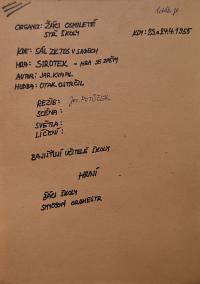 Dobruška, Střední škola, Sirotek, kartotéka her,  1955