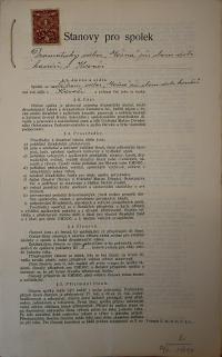 Kovač, Hasiči Mošna, Stanovy, 1928