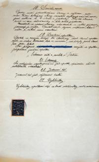 Třebíč, Tyl, spolkové stanovy, 1924