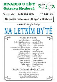 Ostrava, Divadlo U Lípy, Na letním bytě - plakát, 2000