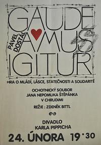 Chrudim, Štěpánek, Gaudeamus Igitur - plakát, 1986