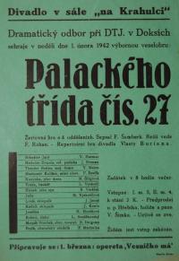 Doksy, DTJ, Palackého tř. 27 - plakát, 1942