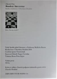 Uherské Hradiště, Modrá lucerna, Kniha o kabaretu v Uherském Hradišti, tiráž, 2010