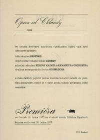Nymburk, POAN, Opera od Chlandy, 1975