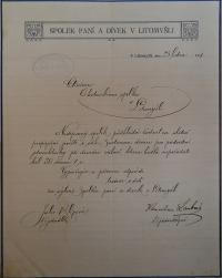 Litomyšl, Jednota divadelních ochotníků, Korespondence