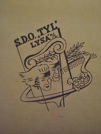 Lysá nad Labem, výstava DIVADLO JE PODIVUHODNÁ VĚC..., Logo spolku Tyl, nedatováno, výstavní panel, 2018