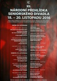 Česká Třebová, NP seniorského divadla, plakát, 2016