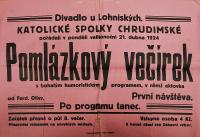 Chrudim, Katolické spolky, První návštěva - plakát, 1924