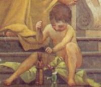 Praha-Bohnice  Dělnické divadlo - alegorie loutkářství na oponě