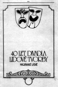 Obálka 40 let Divadla lidové tvorby