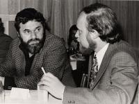 Radim Vašinka a Svatopluk Vála na závěrečném večírku WP 1969
