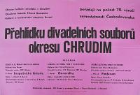 Proseč, Trhová Kamenice, Okresní přehlídka divadelních souborů - plakát, 1988
