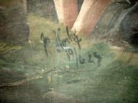 Chlum, opona Oldřich a Božena, detail signatura 2012