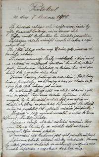 Třebíč, Palacký, Kniha protokolů, 1898