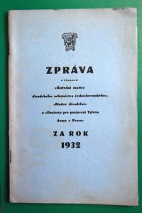 ÚMDOČ, Zpráva o činnosti, 1932