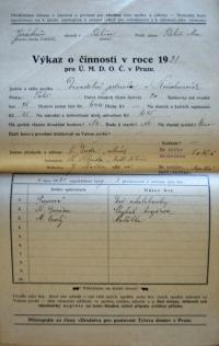 Červená Lhota, Sokol, výkaz o činnosti souboru , 1931