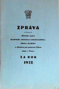 Praha, ÚMDOČ, Zpráva o činnosti, 1932
