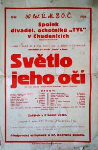 Chudenice, SDO Tyl, Světlo jeho očí – plakát, 1936