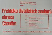 Třemošnice, Okresní přehlídka divadelních souborů - plakát, 1986