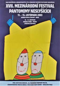 Brno, 17. Mezinár. fest, pantomimy neslyšících, plakát 2003