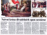 Kniha Malované opony, čl. Lidové noviny 28. 12. 2010, Machalická, Naivní krása divadelních opon nestárne