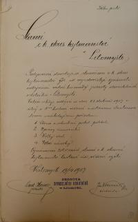 Litomyšl, JDO, oznámení valné hromady, 1907