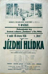 Vysoké Mýto, Šembera, Jízdní hlídka - plakát, 1936