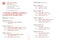 V.národní přehlídka sokolských divadel - program, 2007