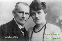 Kilian, Antonín - snímek rodičů Ladislava Killiana a Anny Killianové, roz. Kopecké, poč. 20. stol.