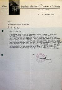 Jihlava, Klicpera, korespondence spolku, soutěž ÚMDOČ v Pelhřimově, 1949