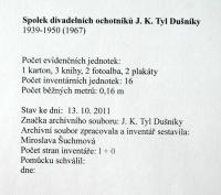 Dušníky, Tyl, SOkA, Inventář, s. 9, 1939 - 1950, stav 2010