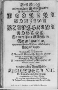 Hradec Králové, Jezuitské divadlo, Blesk dvojí... tit.str., 1727