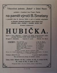 Dolní Roveň, Sokol, Hubička - plakát, 1918