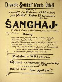 Praha-Nusle, Svítání, Šanghaj - plakát, 1932