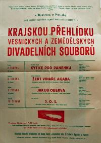 Bystré u Poličky, Krajská přehlídka vesnických a zemědělských divadelních souborů - plakát, 1978