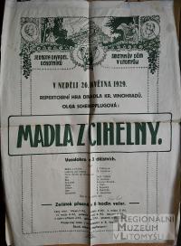 Litomyšl, JDO, Madla z cihelny - plakát, 1929